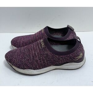 KURU Stride Plum Purple Knit Slip Ons Athletic Comfort Sneakers Womens Size 8.5